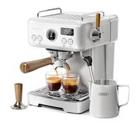HIBREW H10Plus - Programmable Espresso Machine - 58mm Portafilter in Stainless Steel - Temperature & Cup Volume Adjustable at will - With Intelligent Display Screen & Pressure Gauge
