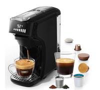 HIBREW H1B 6-in-1 Single Serve Pod Coffee Maker, 20 Bar Espresso Machine Compatible with Kcup*/Ns*/DG*/ Espresso Powder, One-Touch Hot Cold Brew, Adjustable Temperature and Volume (Black)