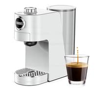HIBREW H3C 3-in-1 Pod Coffee Machine, 19 Bar Espresso Machine Compatible with NS DG Capsules & Ground Coffee, Compact Single Serve Brewer for Home Office Hotel Use(White)