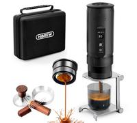 HIBREW H4C Ultra - Portable Electric Espresso Maker, 51mm Bottomless Professional Coffee Maker, USB-C Rechargeable for Ground Coffee,Compact for Camping and Travel,with Foldable Holder & Carrying Case
