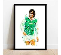 HIBS - George Best - Framed Football Art Print
