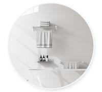 Hibtn Round Mirror Wall 50x50cm, Circle Mirror Wall Mounted Mirrors Wall, HD Glass, Modern Stylish Design for Bathroom, Bedroom, Living Room, White
