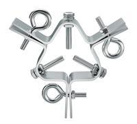 HIBUMFX Guy Wire Ring, Adjustable 3 Way Down Antenna Guy Wire Ring, Guy Wire Clamp up to 2-1/4" Mast ,Made of Heavy Duty Galvanised Steel (Set of 1 Guy Wire Ring)