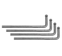 HiBuyer 4 pcs Universal Swinging 10" Stainless Steel Exhaust Hanger 0.47" Rod Weld On
