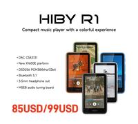 HiBy R1 HiFi Audio Music Player MP3 USB DAC WiFi Bluetooth 5.1 DSD256 PCM384kHz/32bit X1600E CS43131 MSEB Web Radio 3.5mm Output Blue Standard