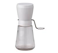 HIC Harold Import Co. 576 Classic Manual Soft Nut Chopper, Stainless Steel Grinder, Glass, 7.5-Inch HIC, 1.25-Cup Capacity, White/Clear