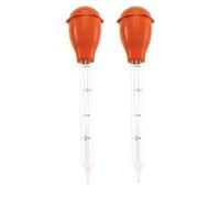 HIC Kitchen Roasting Deluxe Turkey Baster, High-Heat Tempered Glass with Silicone Bulb, 11-Inch, 2-Ounce Capacity, Set of 2