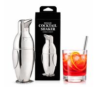 HIC Penguin Cocktail Shaker, 18/8 Stainless Steel, 18-Ounce