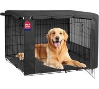 HiCaptain Dog Cage Cover for Wire Cages, Windproof with Double Door, for Outdoor Use (Cover Only, 140.7 * 96.4 * 114.4cm)