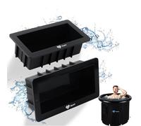 Hicare 2 Pack Extra Large Ice Block Mold -5 lbs Ice Bricks -Reusable Steel Reinforced Silicone Molds, Big Ice Cube Molds, Ice Bath Chiller, Ice Tray