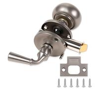 Hicarer 1 Pcs Solid Brass Storm Door Latch Storm Screen Door Latch Screen Doors Handle Storms Handle Replacement Lock Screens Hardware (Satin Nickel)