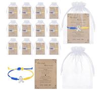 Hicarer 12 Set Bridesmaid Gifts Coquette Bow Bracelet Jewelry Pouch with Gold Bracelets I Couldn't Tie the Knot Without You Cards Bridesmaid Proposal Favor for Wedding Bridal Party, M, organic cotton