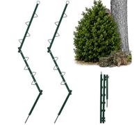 Hicarer 2 Pack Hunting Camouflage Branch Stand Adjustable Camouflage Branch Screening Holder Portable Concealment Screen Cover Tree Stand Blind Cover Camo Screen for Deer Turkey Hunting