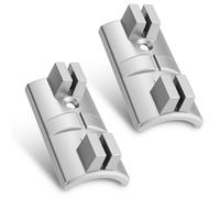 Hicarer 2 Packs Wing Sign Brackets for Horizontal Sign Mounting Brackets Street Holder for Wood or Metal Post Aluminum Bracket with Screws for Flat or Extruded Street Billboards