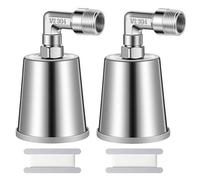 Hicarer 2 Pcs 304 Stainless Steel Float Valve, Leak Proof Automatic Water Level Control Water Tank for Watering Trough Tower Boiler Fish Tank Pool Livestock Toilet Cisterns (3/4 Inch Side Inlet)