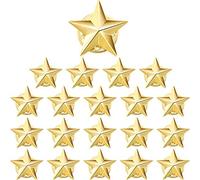 Hicarer 20 Pieces 5 Point Star Badge Gold Lapel Pin for 4th of July Memorial Veterans Independence Labor Day Theme Party Favor Costume Decorations