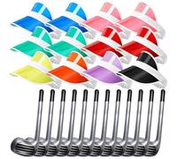 Hicarer 24 Pcs Golf Accessories Include 12 Golf Inflatable Club 76 cm Stick with 12 Assorted Colors Sun Visors Hat for Sport Lovers Men Women Kids Gifts Supplies