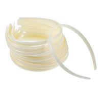 Hicarer 30 Pack Plastic Hair Headbands Thin Skinny Plain 10 mm DIY Headband Plastic No Teeth Hair Accessories for Girl Woman (White)