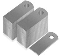 Hicarer 30 Pcs Steel Weld Tab Universal Shock Mount Flat Tab Brackets 1" W, 2-3/8" H, 3/8" Hole, 1/8" Thickness, Steel Gusset Welding Accessories