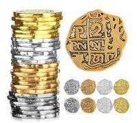 Hicarer 35 Pieces 60 Pieces Metal Pirate Coins Spanish Doubloon Replicas | Treasure Chest Spanish Doubloon, Fake Pirate Coin, Replicas for Party Favors, Halloween Prizes, Pirate Party Decorations