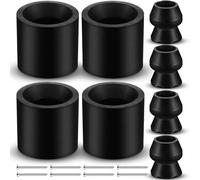 Hicarer 4 Sets Trailer Door Holder Kit Low Profile Bumper Door Holder Rubber Horse Trailer Bumper Accessories Fits for Most Rv Camper Cargo Hold, Black