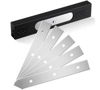 Hicarer 50 Pack 6 Inch/150 mm Stainless Steel Scraper Replacement Blades Double Edged Blades for Window Scrapers Compatible with Scratchless Scraper or Other Models Professional and Household Cleaning