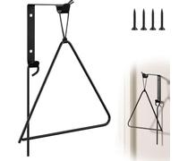 Hicarer 9 Inch Triangle Dinner Hanging Bell Percussion Triangle Bell with Hanger Striker Bells Bracket Mounts for Outdoor Indoor Country Wall Outside Home Barn School Church Playground