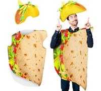 Hicarer Adult Taco Halloween Costume Set: Unisex, One Size, Vivid Color, Taco Theme, Lightweight Foam, Felt Headband, Halloween Party, Cosplay, Food Outfit