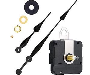 Hicarer High Torque Quartz Clock Movement Replacement Mechanism with 12 Inch Long Spade Hands (Black, 23 mm Shaft Length)