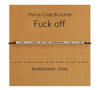 Hicarer Morse Code Bracelet,Beads on Silk Cord Bracelet | Inspirational Gifts for Women, Morse Code Funny Gifts Bracelets for Women