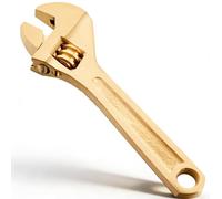 Hicarer Non Sparking Wrench, 4 Inch/Open Max 13mm Spark-Free Adjustable Spanner - Aluminum Bronze Anti-magnetic & Corrosion-Resistant Tools for Flammable Gas, Chemical Plants