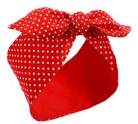 Hicarer Red Polka Dot Bow Headbands Cute Bandana Headbands Retro 50s Hair Accessories Vintage Hair Accessories for Women (Small Dots)