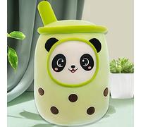 HICAS Bubble Tea Cuddly Toy,Boba Tea Plush Toy Doll Cuddly Toy Plush Cushion Toy,Bubble Tea Plush Toy Cushion Children's Toy Birthday Gift (Green,24 cm/9.4 inches)