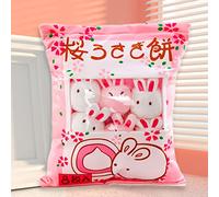 HICAS Cute Snack Pillow Stuffed Animals Toys, Cute Plush Dolls Pillow, Decorative Pudding Removable Kitty Doll Creative Toys Teen Girl Kids Birthday