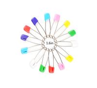 HiCat 20 PCS Assorted Colors Baby Child Infant Kids Cloth Diaper Nappy Pins Stainless Steel Safety Pins with Colorful Plastic Head Safety Locking, Safety Hold Clip Locking Cloth (1.6in)