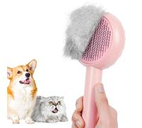 HICC GROOM! Pet Grooming Brush for Cats, Self Cleaning Cats Hair Brush with Release Button, Shedding Pet Brush for Short or Long Haired Cats/Dogs, Massage Removes Loose Fur, Tangles (Pink)