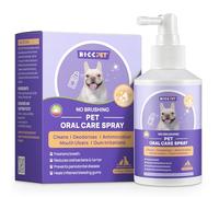 HICC PET Dog Breath Freshener Spray, Dog Dental Care Spray 150ml, Dog Gingivitis Treatment, Prevent Bad Breath, Remove Plaque and Tartar, Relieve Gum Redness, Natural Pets Teeth Cleaning, No Brushing