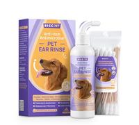 HICC PET Ear Cleaner for Dogs & Cats, Dog Ear Infection Treatment To Soothe Itchiness and Inflammation, Dog Ear Drops To Stop Wax Build Up, Head Shaking, Scratching Ear Odour, 4 Fl Oz