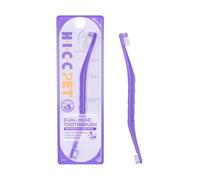HICC PET Toothbrush for Dogs & Cats, Dual-Ended Pet Toothbrush Ergonomic for Easy Teeth Cleaning, Gentle on Gums, Dental Care, Improves Oral Hygiene, Toothpaste Not Included, Purple