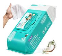 HICC PET Wipes for Dogs and Cats, Cleansing Deodorizing & Soothing Allergy Infections Rear-End Dog Wipes with Coconut Oil, Hypoallergenic for Grooming Paws, Body and Bums, Fragrance Free