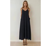 Hiccup Women's A-Form Maxi Dress in Black | Size: Small Hiccup Black S