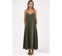 Hiccup Women's A-Form Maxi Dress in Khaki | Size: 2XL Hiccup Khaki 2XL