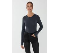 Hiccup Women's Basic Long Sleeve Top in Grey | Size: Small Hiccup Grey S