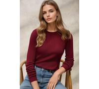 Hiccup Women's Basic Sweater in Burgundy | Size: Large Hiccup Burgundy L