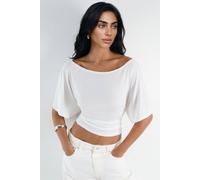 Hiccup Women's Boat Neck Knitted Top in Off-White | Size: Medium Hiccup Off-White M