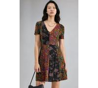 Hiccup Women's Floral V-Neck A-Line Mini Dress | Size: Medium Hiccup Multicolor M