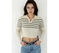 Hiccup Women's Textured Knitwear Half Turtleneck Sweater in Medium Beige | Size: Small Hiccup Medium Beige S