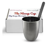 Hiccups Relief-The Hiccup cup-Naturally for Children, Men and Women. The Original Simple hiccups Treatment. No hiccups Medicine. Stainless Steel. Patent Pending.