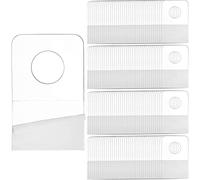 Hiceeden 1000 Pack Self Adhesive Hanging Tabs, 7/8" x1-2/5 Round Hole Hanger Clear Plastic Hang Tags Hook for Retail Store Display