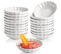 Hiceeden 20 Pack 2.9 Inch Ceramic Dipping Bowl, 1 Oz Porcelain Pinch Bowl, Mini Soy Sauce Dish Plate for Side Dishes, Condiment, Sushi, Ketchup, Appetizer